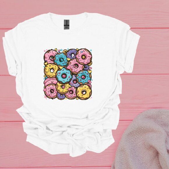 Donut Print T-Shirt - Picture 1 of 3